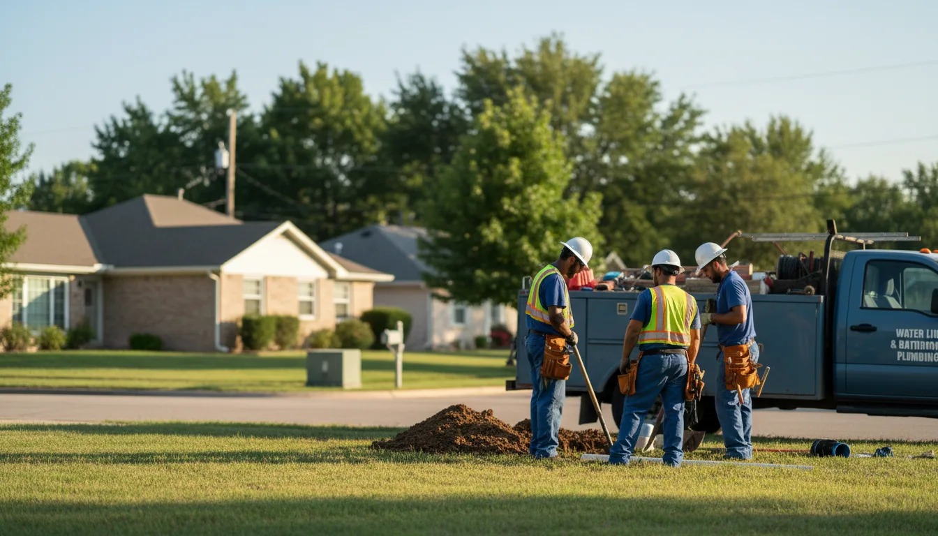 Residential water line and bathroom plumbing service in Thawville, IL